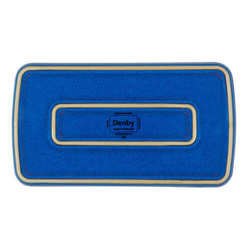 DENBY IMPERIAL BLUE SMALL RECTANGULAR PLATTER Denby